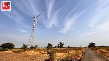 Business News | KP Group Achieves Historic Milestone: South Gujarat Registers Its First Windmill Installation