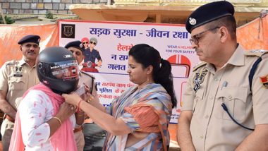 Business News | Jaipur Traffic Police and Hockey Wali Sarpanch Neeru Yadav Join Forces for Road Safety Campaign in Jaipur