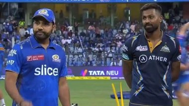 Sports News | IPL 2023: Gujarat Titans Win Toss, Opt to Bowl Against Mumbai Indians