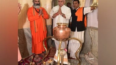 India News | J-K: LG Manoj Sinha Visits Historical Shiv Temple Renovated Under Smart City Project