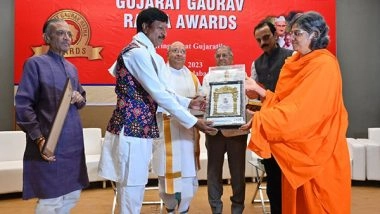 Business News | Master Weaver Dineshbhai Patolawala Honoured with Gujarat Gaurav Ratna Award for Textile Innovation and Excellence
