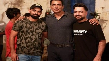 Entertainment News | Sonu Sood Poses with Cricketers Mohammed Shami, Rashid Khan