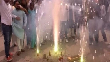 India News | Sweets, Fanfare, Crackers: Congress Celebrates Party's Impending Victory in Karnataka Polls