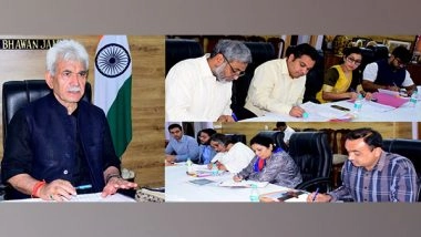 India News | J-K LG Manoj Sinha Chairs High-level Meeting on Booting Investment into UT