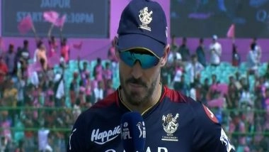 Sports News | IPL 2023: Royal Challengers Bangalore Win Toss, Opt to Bat Against Rajasthan Royals