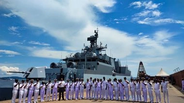 World News | INS Kavaratti Arrives in Batam to Participate in India-Indonesia Exercise 'Samudra Shakti'