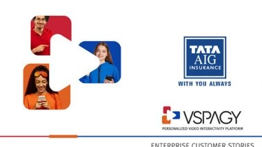 Business News | Tata AIG Personalized Video Interactivity Campaign with VSPAGY Exceeds Expectations for Insurance Policy Renewals