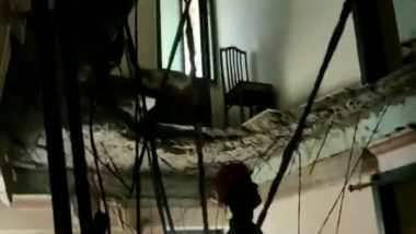 Thane: Five Injured After Slab of Building Falls on Them in Naupada (Watch Video)