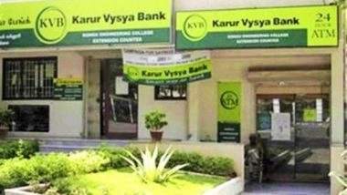 Business News | Karur Vysya Bank Net Profit Jumps 58.3 Pc to Rs 338 Crore