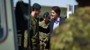 World News | Canada PM Trudeau Visits Military Personnel Fighting Alberta Wildfires
