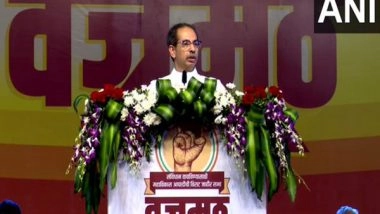 India News | Mumbai: Uddhav Thackeray Arrives at Sena Bhawan to Hold Meeting with Party Leaders