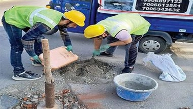 India News | Youth Take Initiative to Fix Potholes, Saving Lives in Downtown Srinagar