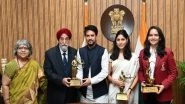 Sports News | National Sports Awardees Including Shooter Anjum Moudgil Collect Their Awards from Union Minister Anurag Thakur