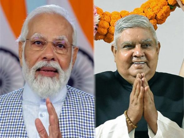 India News | Prime Minister Narendra Modi Extends Warm Wishes to Vice President Jagdeep Dhankhar on His Birthday - Vimarsana News