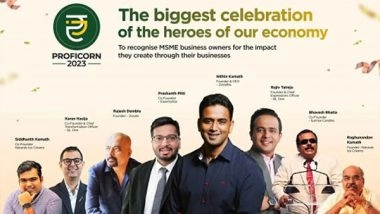 Business News | PROFICORN 2023: Billionaire Nithin Kamath, Prashant Pitti and Rajiv Talreja Come Together to Celebrate India's MSME Heroes