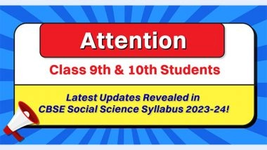 Business News | Attention Class 9th & 10th Students: Latest Updates Revealed in CBSE Social Science Syllabus 2023-24!