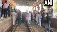India News | Farmers Block Railway Tracks in Punjab After Cop Slaps Woman Protesting Against Land Acquisition