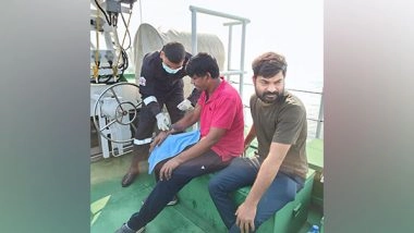 India News | Coast Guard Rescues 2 Injured Indian Crew Members from Foreign Vessel