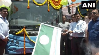India News | Goa: CM Pramod Sawant Flags off 20 Electric Buses in Bambolim
