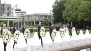 World News | G7 Leaders Lay Wreaths at Hiroshima Peace Memorial Park in Japan