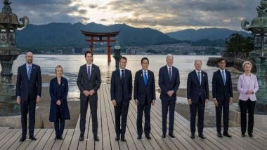 World News | US President Joe Biden Tours 1,400-year-old Shrine in Hiroshima with G7 Leaders