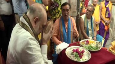 India News | Amit Shah Offers Prayers at Dwarkadhish Temple in Gujarat