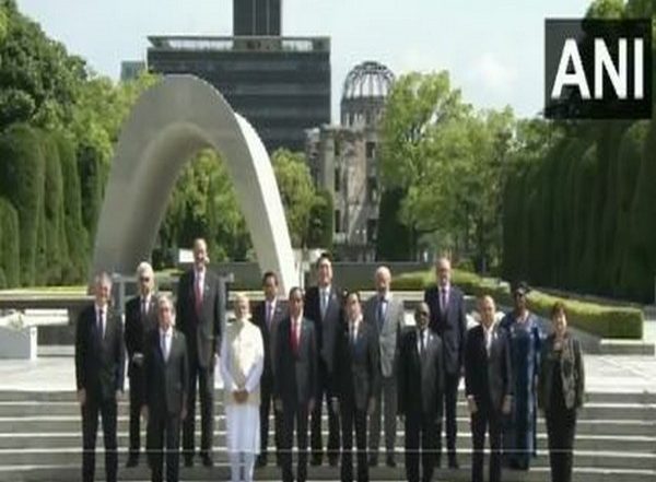 World News | PM Modi, Leaders of G7 Invited Countries, Pay Floral Tribute at Hiroshima Peace Memorial in Japan