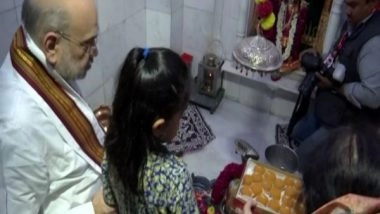 India News | Amit Shah Offers Prayers at Parameshwara Temple in Gujarat