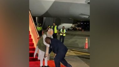 Papua New Guinea Prime Minister James Marape Touches PM Narendra Modi's Feet on His Arrival