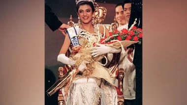 Entertainment News | Sushmita Sen Cuts a Cake to Celebrate 29 Years of Her Miss Universe Win, See Pics