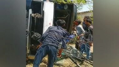 India News | 23 Injured After Bus Overturns Carrying Pilgrims in J-K's Reasi