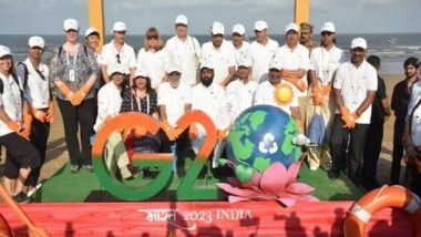 India News | G20 Mega Beach Clean Up Campaign at Mumbai's Juhu Beach