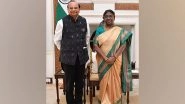 India News | Delhi LG Pays Courtesy Visit to President Droupadi Murmu