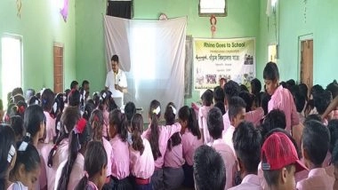 India News | Assam: Massive Participation by Students in Rhino Awareness Programmes