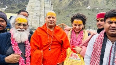 Entertainment News | Kangana Ranaut Offers Prayers at Kedarnath Temple