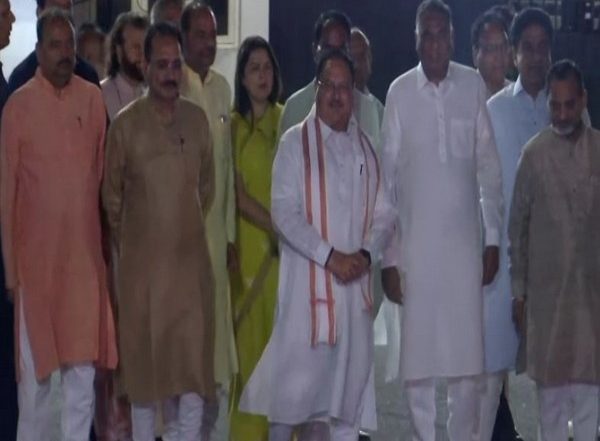 India News | JP Nadda, Other BJP Leaders Arrive at Delhi's Palam Airport to Welcome PM Modi