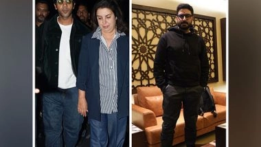 Entertainment News | IIFA 2023: Abhishek Bachchan, Farah Khan, RajKummar Rao Arrive in Abu Dhabi