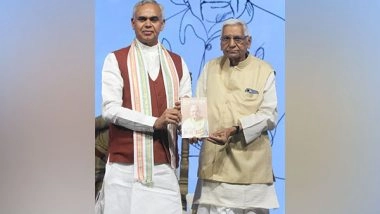 Business News | Dollar Industries' Chairman Emeritus, Din Dayal Gupta's Biography, A Million Dollar Smile Released by Acharya Devrat, Governor of Gujarat