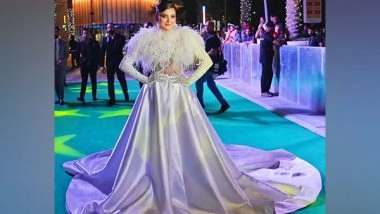 Entertainment News | After Cannes, Urvashi Rautela Steals Attention at IIFA 2023 in White Feather Gown