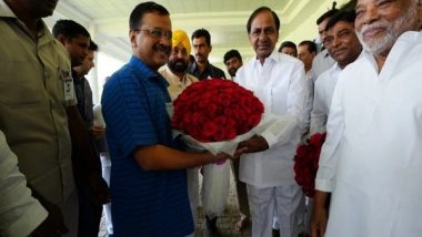 India News | Delhi Govt Vs Centre Ordinance Row: Kejriwal Meets Telangana CM KCR in Hyderabad