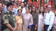 Oscar-Winning Producer Guneet Monga Visits International Border In Jammu, Attends Beating Retreat Ceremony