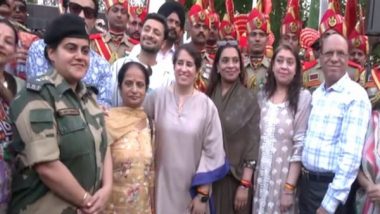 Oscar-Winning Producer Guneet Monga Visits International Border In Jammu, Attends Beating Retreat Ceremony