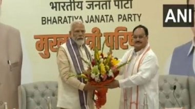 India News | Delhi: PM Modi Holds Discussions on 2024 Lok Sabha Elections in Meeting with CMs of BJP-ruled States