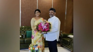 India News | Amid Talks of YSR Telangana Party-Congress Alliance, YS Sharmila Meets DK Shivakumar in Karnataka