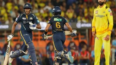 Sports News | IPL 2023 Final: Fiery Fifties from Saha, Sudharsan Power GT to 214/4 Against CSK in Summit Clash