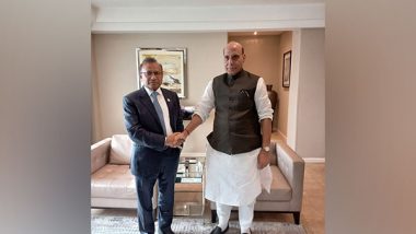 World News | Rajnath Singh Meets Bangladeshi Minister, Holds Discussion on Strengthening Bilateral Ties