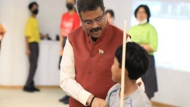 India News | Union Minister Dharmendra Pradhan Meets Students, Teachers in Singapore