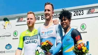 Sports News | Finale Bahnen-Tournee 2023 Cycling: Indian Cyclist Esow Alben Wins Bronze in Elite Men's Keirin Event