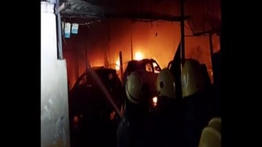 India News | Telangana: Fire Breaks out at Second-hand Car Showroom in Hyderabad