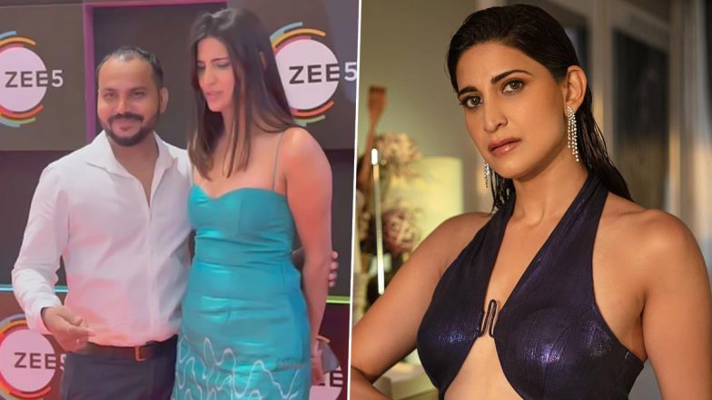 Aahana Kumra Angrily Yells 'Don't Touch Me' After a Fan Grabs Her Waist While Posing at an Event, Video Goes Viral - WATCH